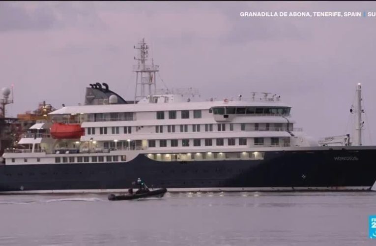 Hantavirus-hit cruise ship arrives at Tenerife in Spain’s Canary Islands