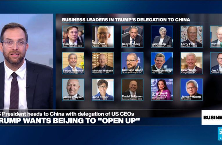 Trump heads to Beijing with delegation of US business leaders, hopes China will ‘open up’